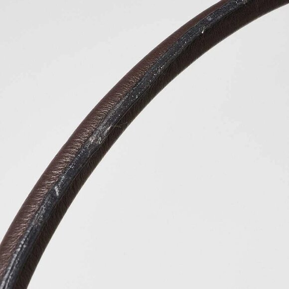 Burberry Brown Leather Haymarket Check Coated Canvas Chain Lawrence Tote Bag - Picture 7 of 11